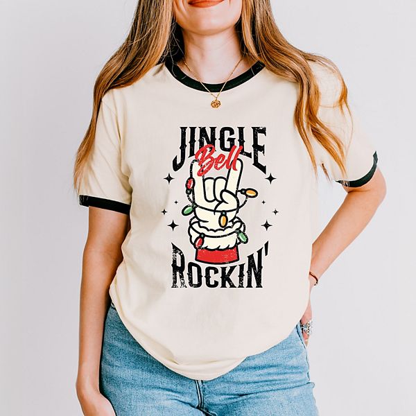 

Футболка Jingle bell rockin' santa glove Simply Sage Market, Vintage Black