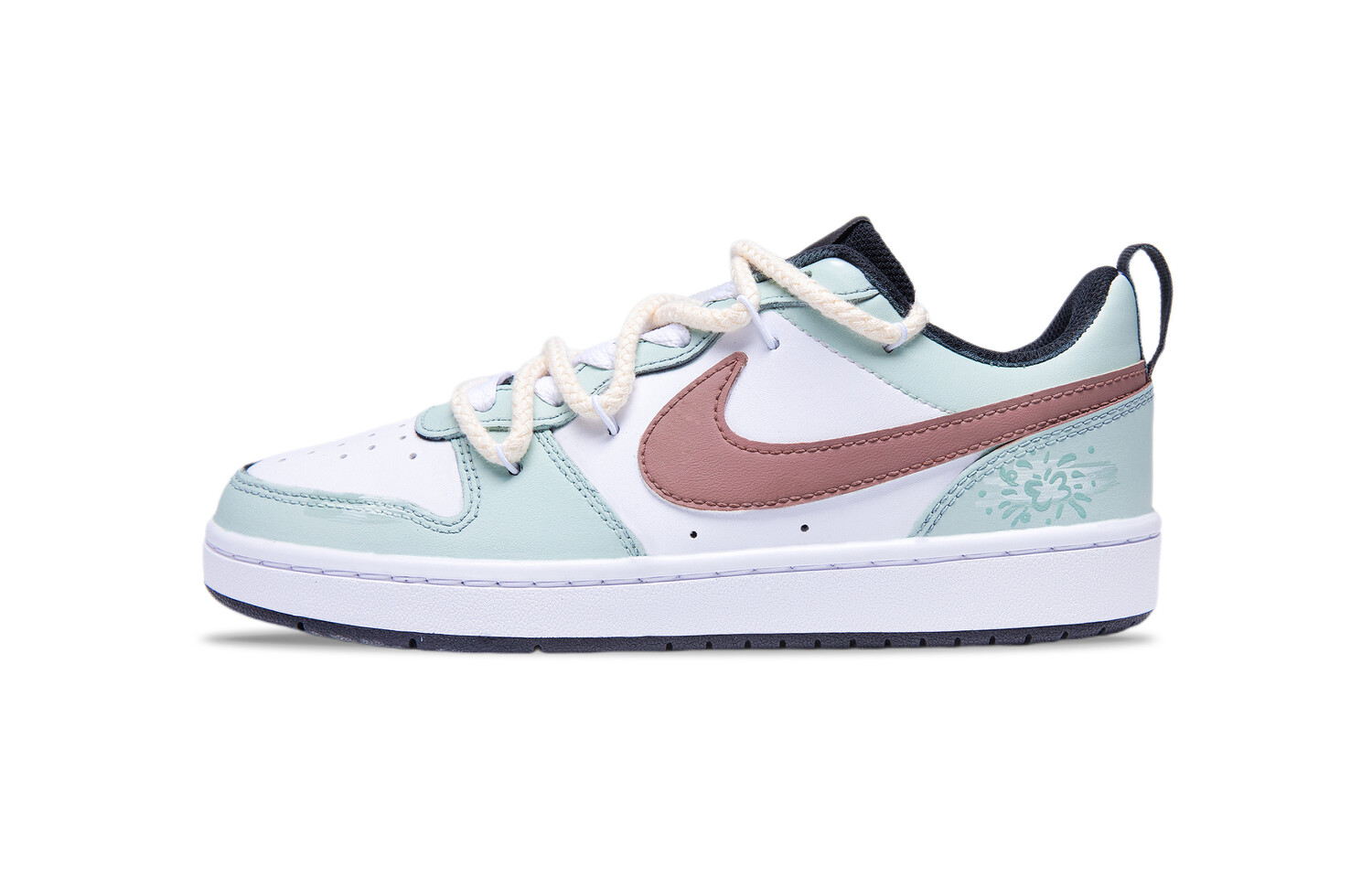 

Кроссовки Nike Court Borough Skateboarding Shoes Women's Low-top White/pink, зеленый