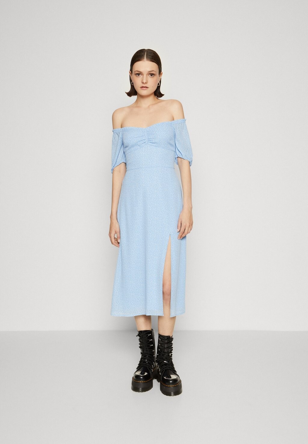 

Летнее платье Column Midi Hollister Co., синий