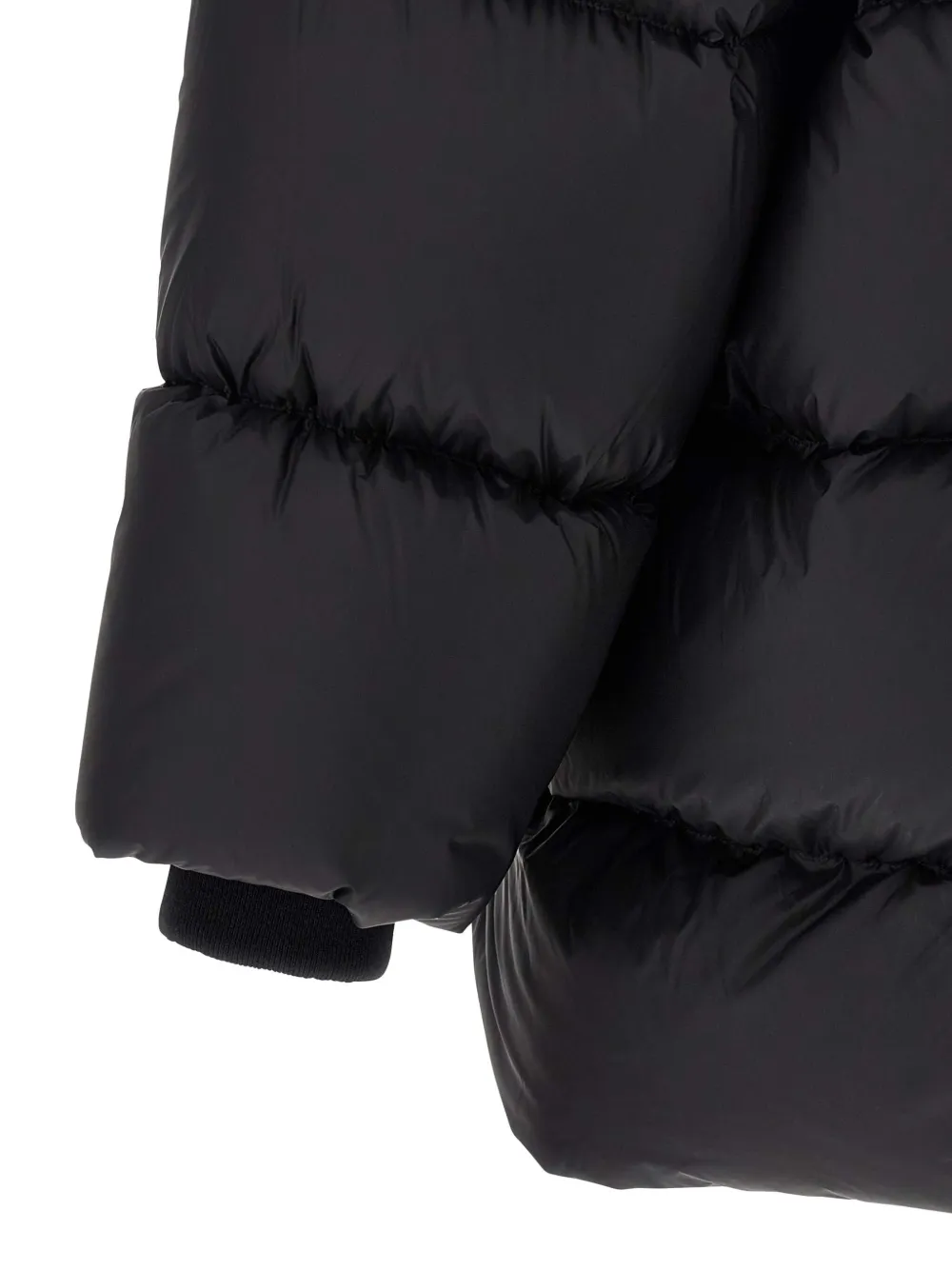 Стеганое пальто с черепаховым принтом Rick Owens, черный — фото 4