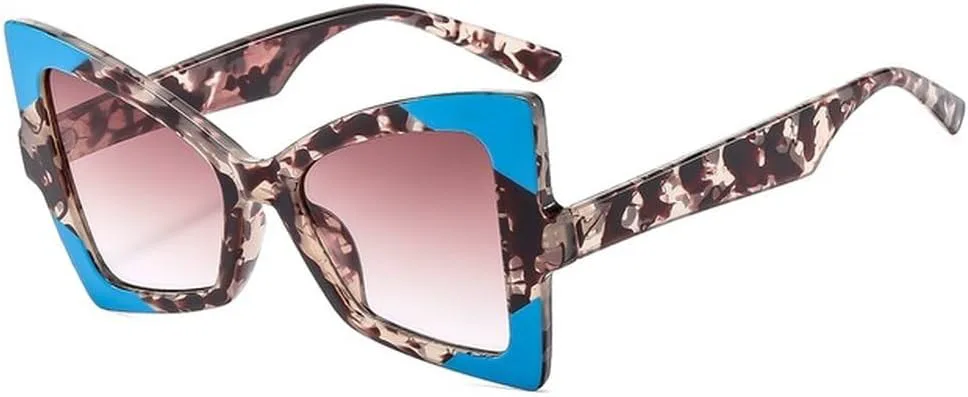 

Женские солнцезащитные очки «кошачий глаз» в винтажном стиле, двухцветная оправа, роскошные солнцезащитные очки с защитой от УФ-излучения UV400 LVTFCO, Flower