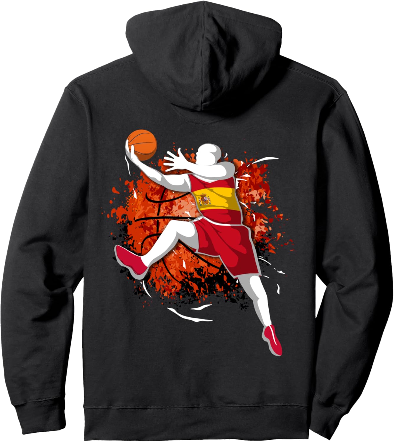 

Футболка с изображением флага Испании - для любителей баскетбола в Испании, черная Teeisle Spain Basketball