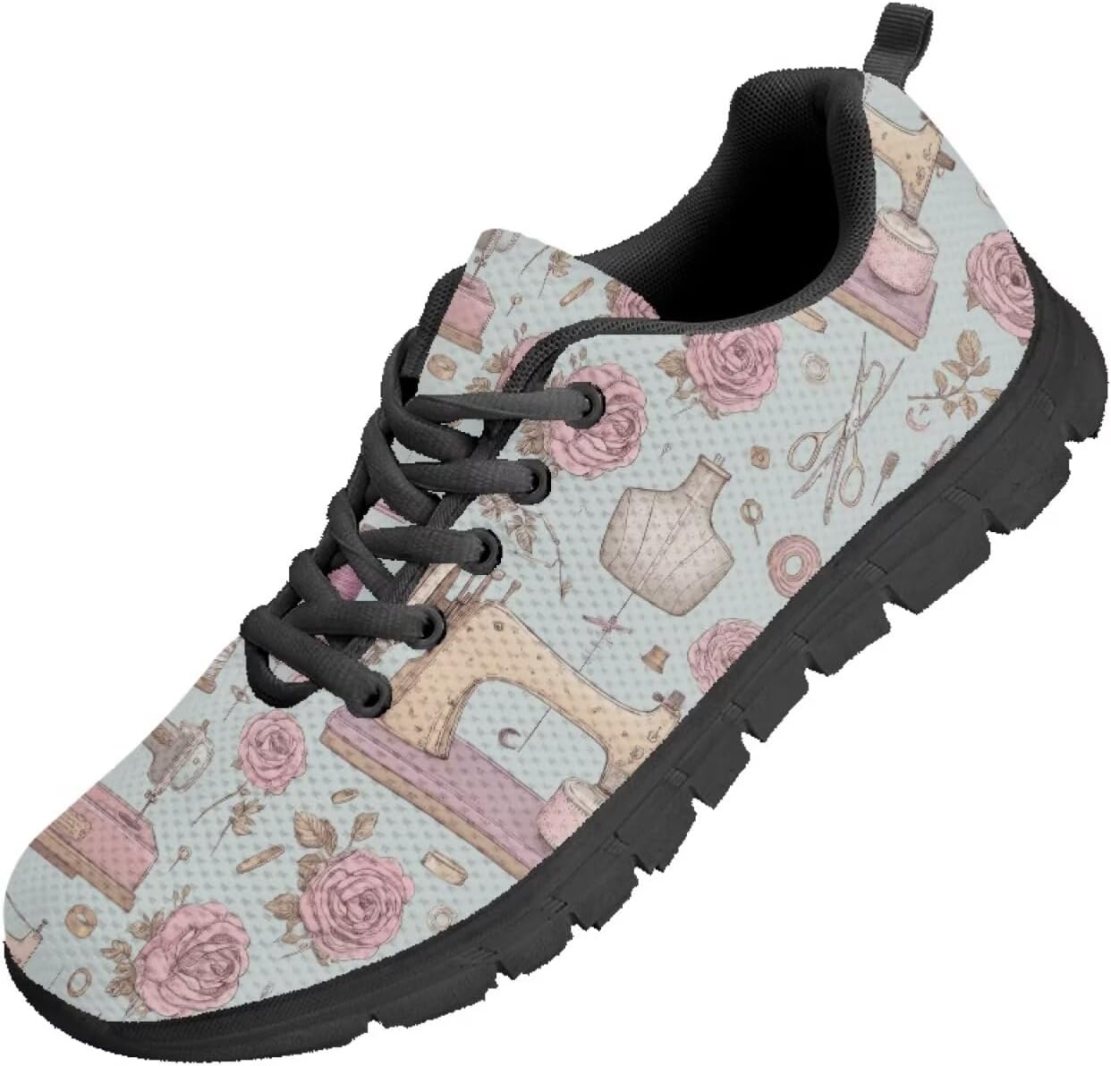 

Мужские кроссовки Funnydude Funny с принтом для тенниса, повседневная обувь для прогулок, легкие дышащие кеды, Cartoon Sewing Machine