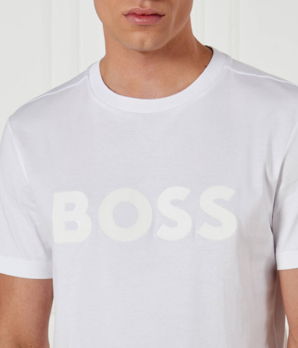 Футболка Boss Green Mirror Regular Fit, белый — фото 4