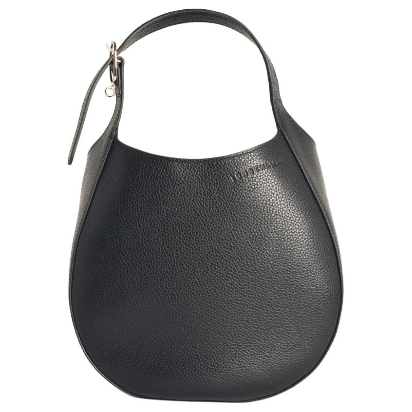 

LONGCHAMP Женская маленькая кожаная сумка через плечо черная