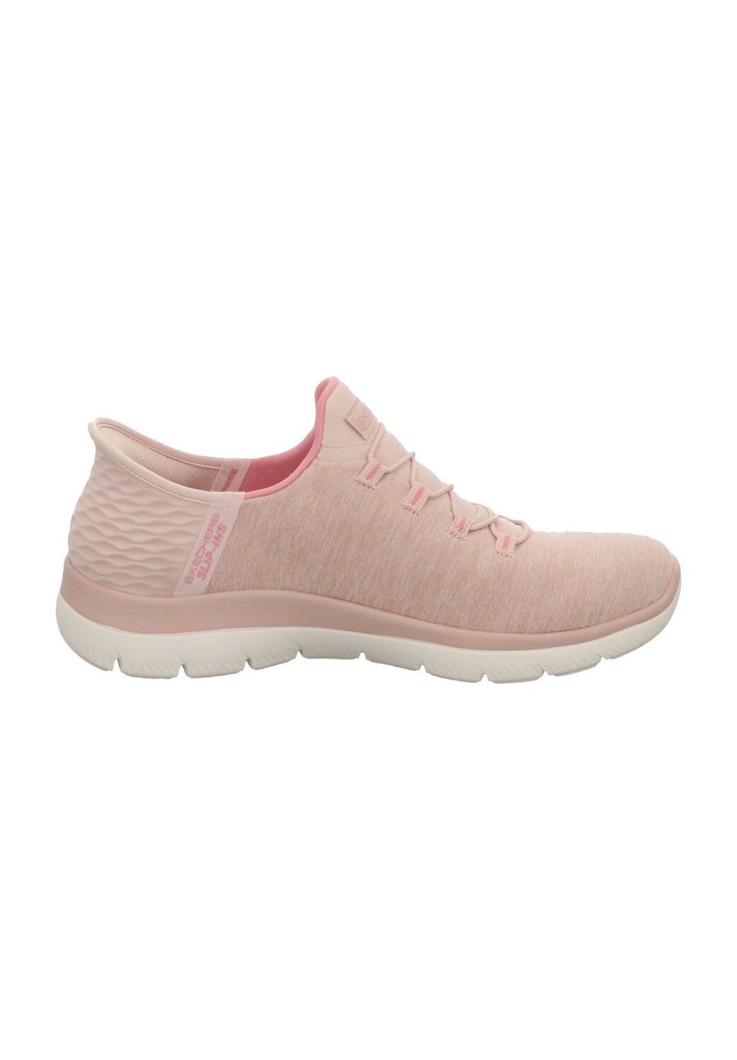 Женские слипоны Summit Dazzling Haze с амортизацией, которые можно стирать в машине SKECHERS, цвет Rose Mesh Pink — фото 3