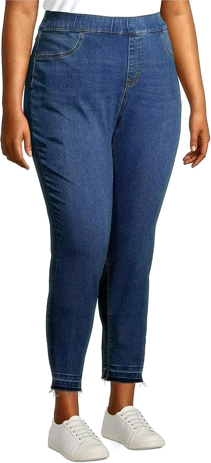 

Джинсы Jack David с эластичной талией на резинке, женские, Plus Size, mid rise, скинни, стрейч