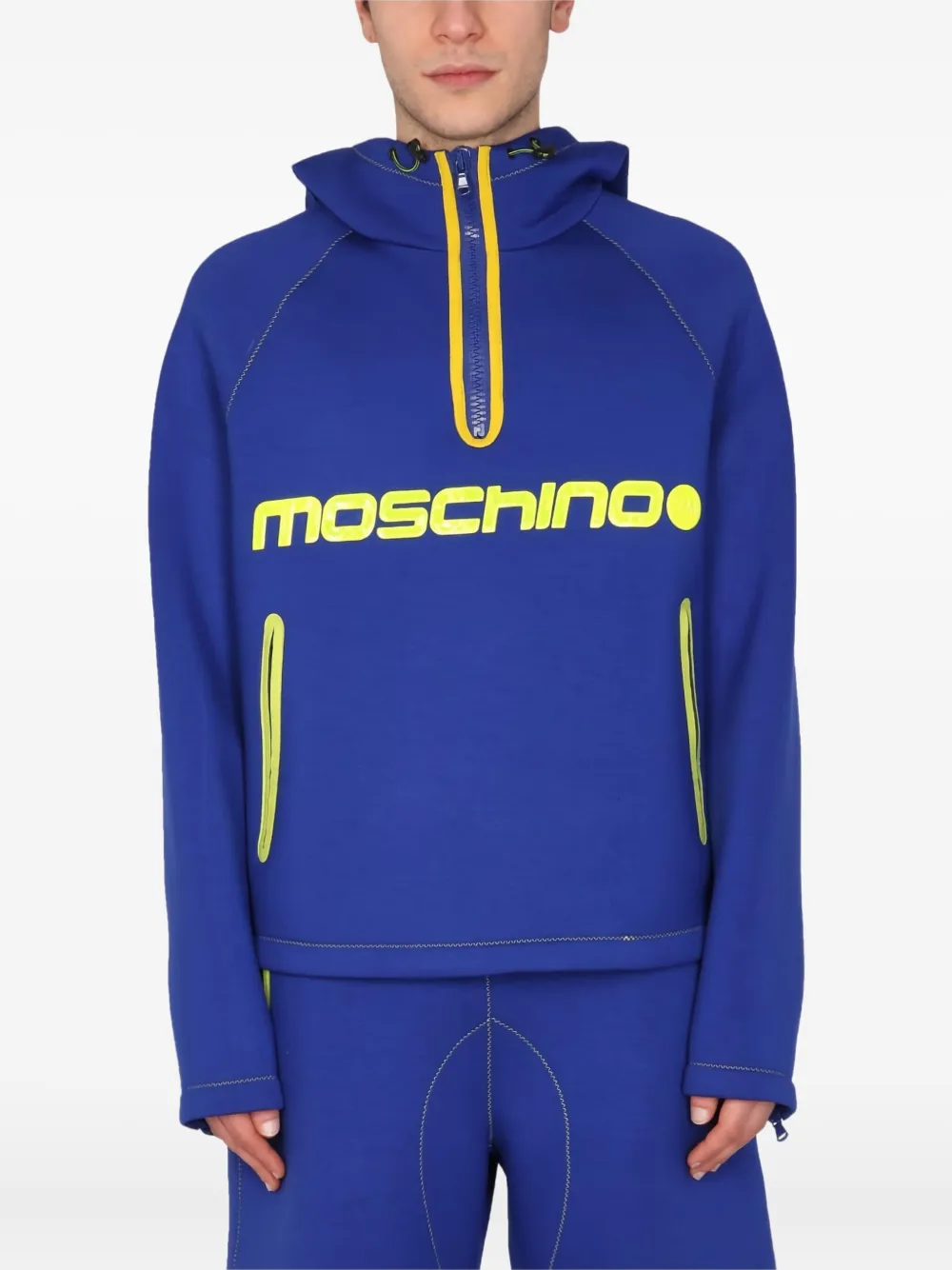 

Худи с логотипом Moschino, синий