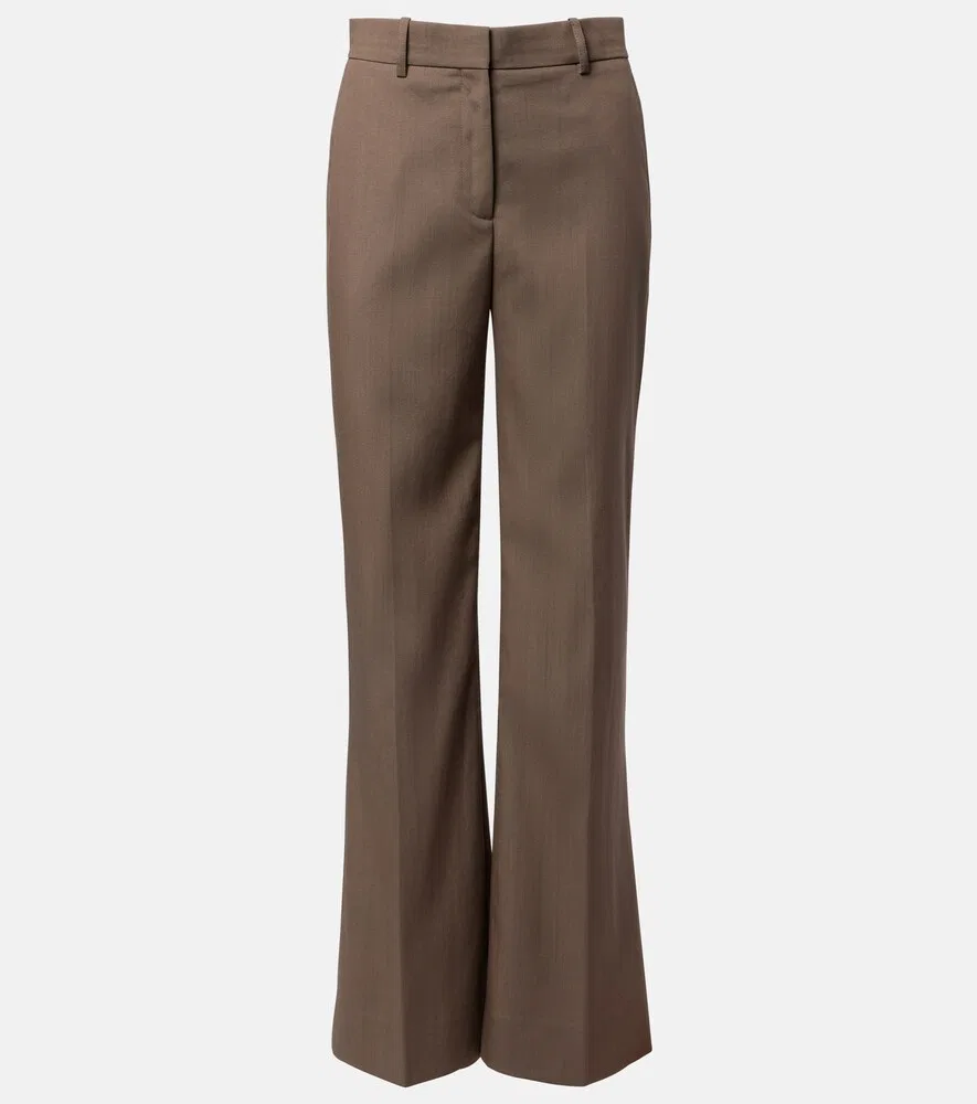 Широкие брюки из шерстяной смеси Pekko Acne Studios, бежевый