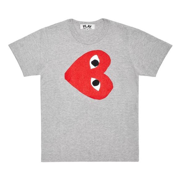 

Футболка red love printing short sleeve grey Comme Des Garcons Play, серый