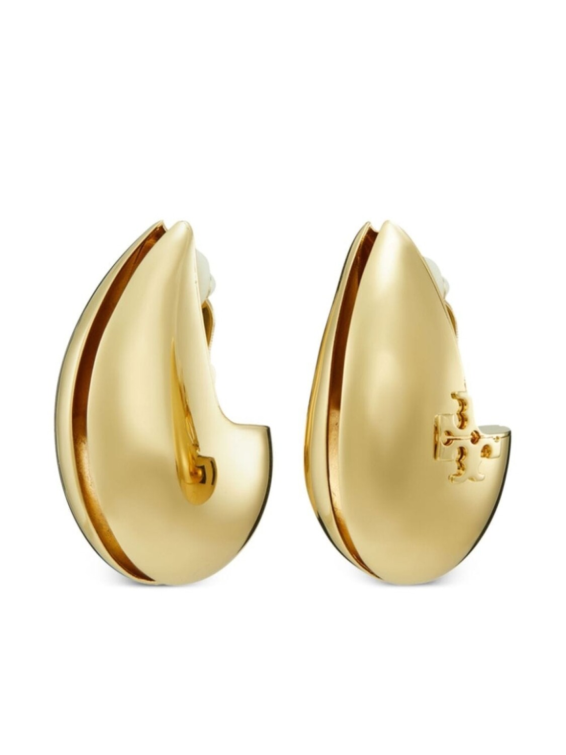 

Серьги-клипсы Wave Tory Burch, золотой