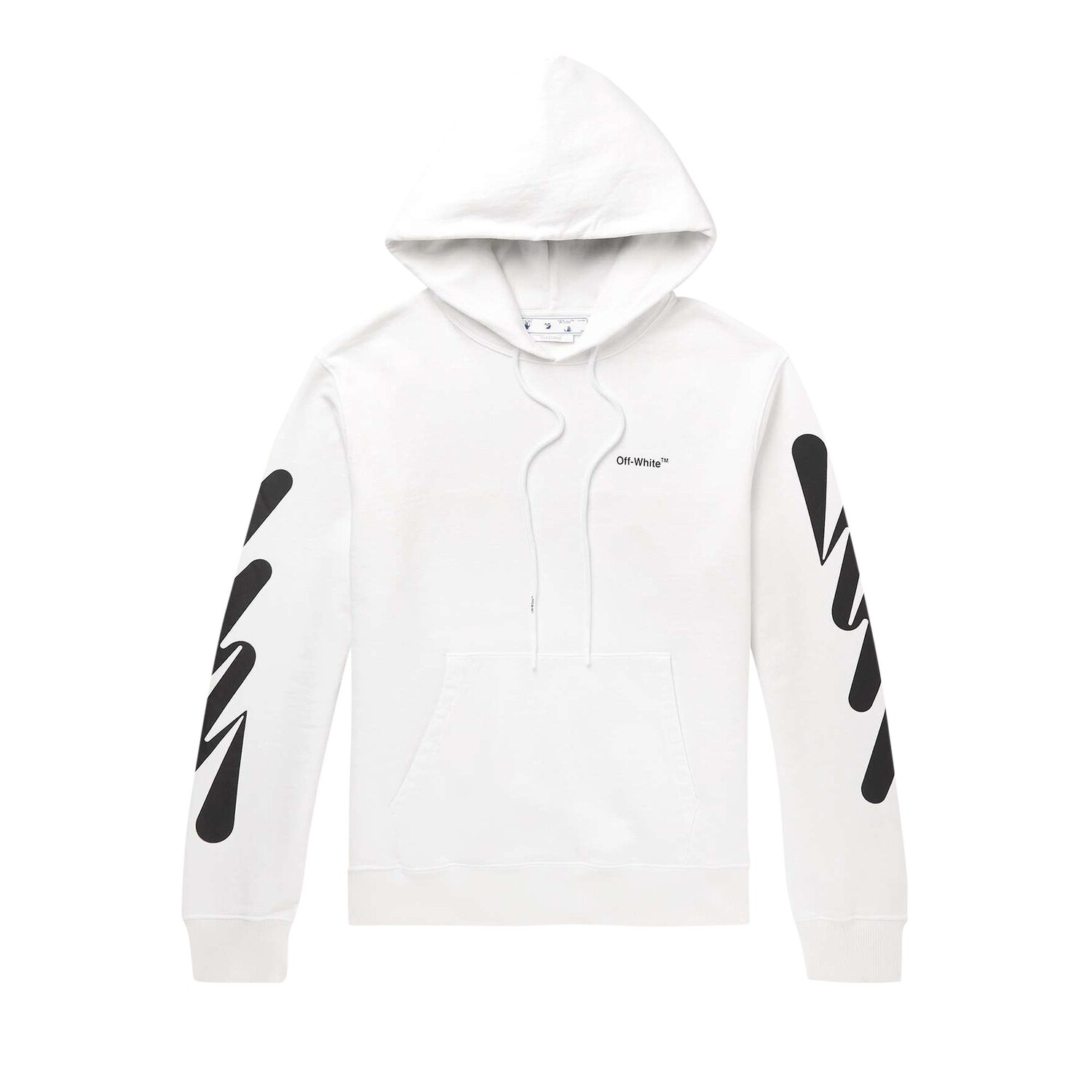 

Узкая худи Off-White Wave Diag Белый/Черный