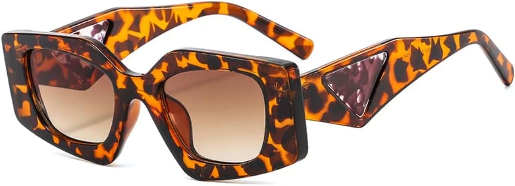 

Популярные модные солнцезащитные очки «кошачий глаз» в форме многоугольника для женщин, ретро-стиль, гелевые цветные линзы, защита от УФ-излучения UV400, прозрачная оправа для мужчин UUPTTPL, Leopard Tea Gradient