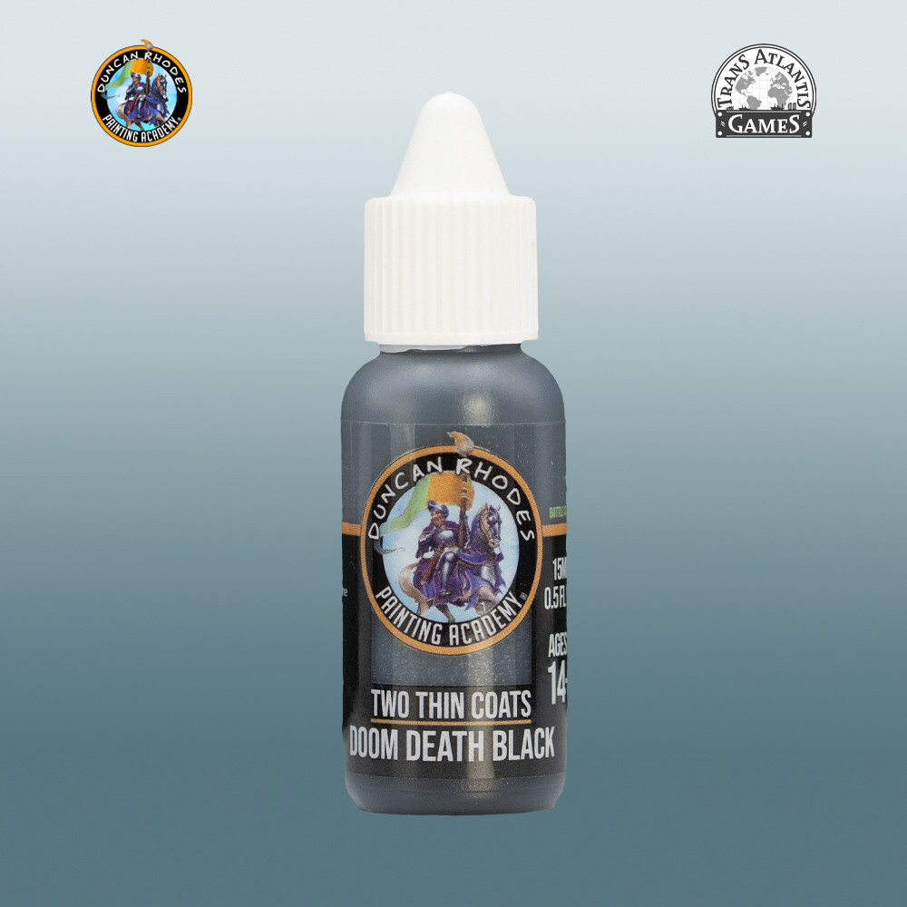 

Аксессуары Duncan Rhodes Painting Academy Two Thin Coats: Doom Death Black (15ml)