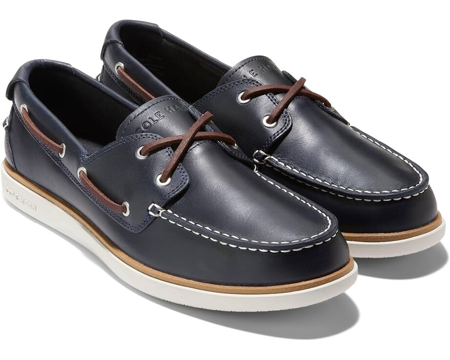 

Лоферы Cole Haan Grandpro Winward Boat Shoe, цвет Navy Blazer/Ivory/Madeira
