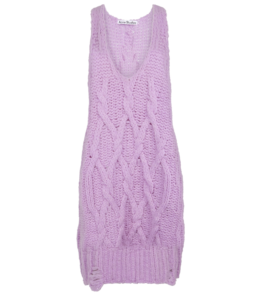 

Мини-платье из шерстяной смеси с косами Acne Studios, Lilac
