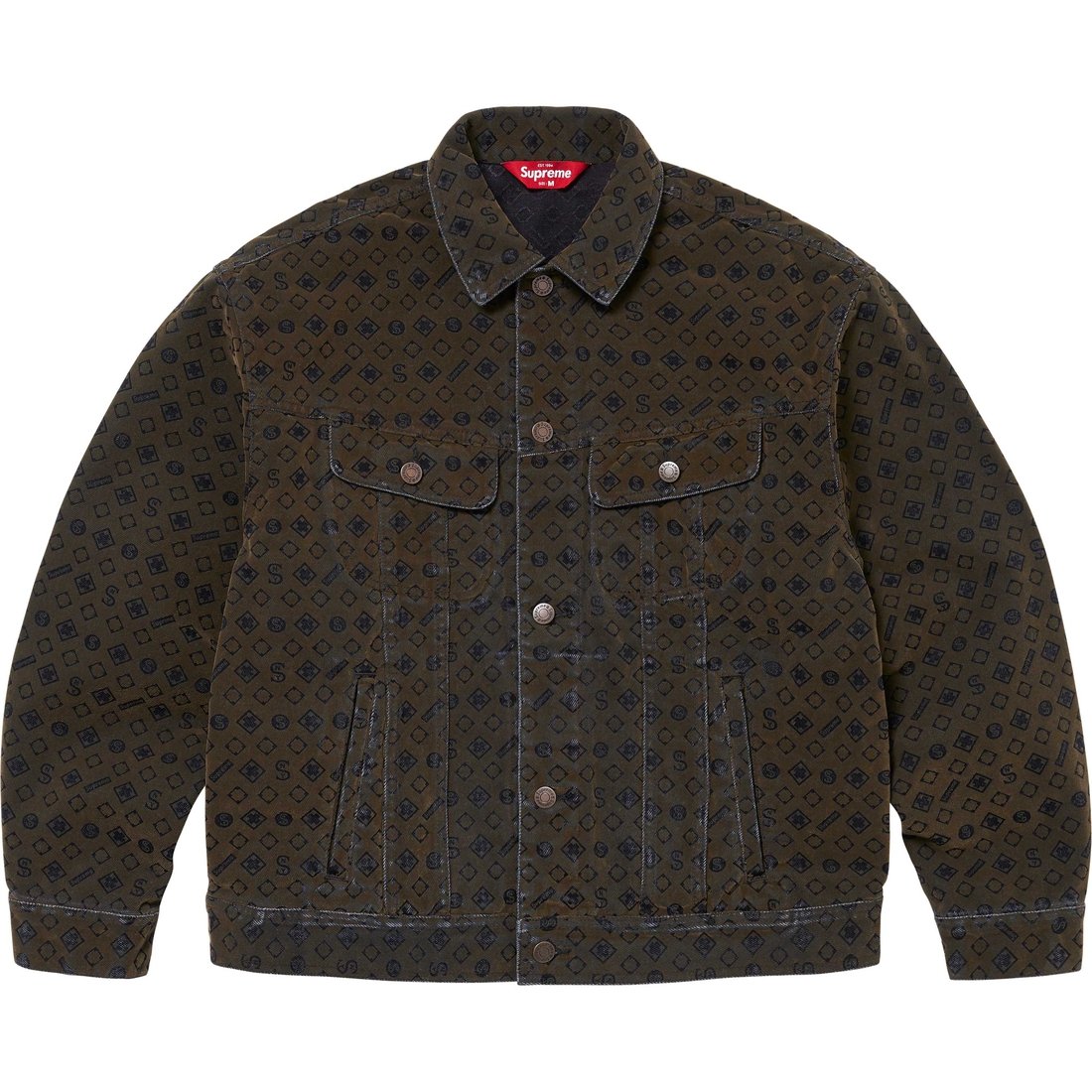 

Куртка Trucker из флокированного денима Supreme, Mustard/Mustard