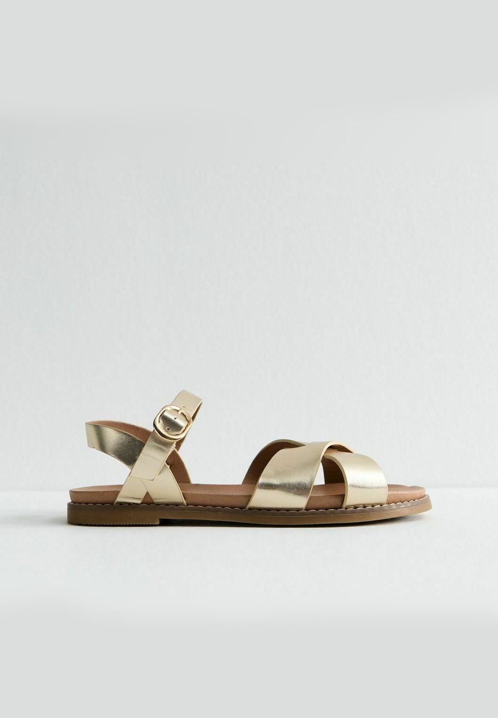 Сандалии WIDE FIT CROSSOVER STRAP New Look Wide Fit, золотой — фото 4