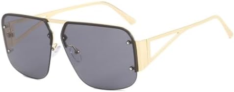 

Модные ретро-солнцезащитные очки квадратной формы для женщин, винтажная металлическая оправа, модные мужские солнцезащитные очки с защитой от УФ-излучения UV400 MTZJH, Gold Grey