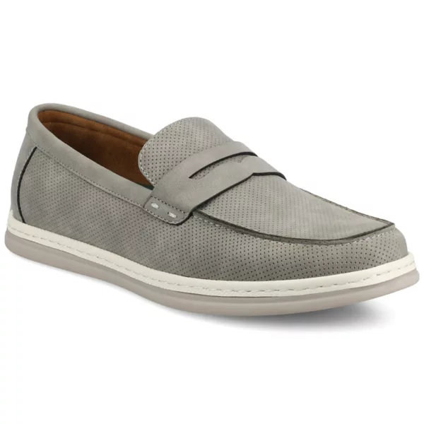 

Мужские пенни-лоферы Brantley Comfort Casual с перфорацией и гибкими ремешками Vance, серый