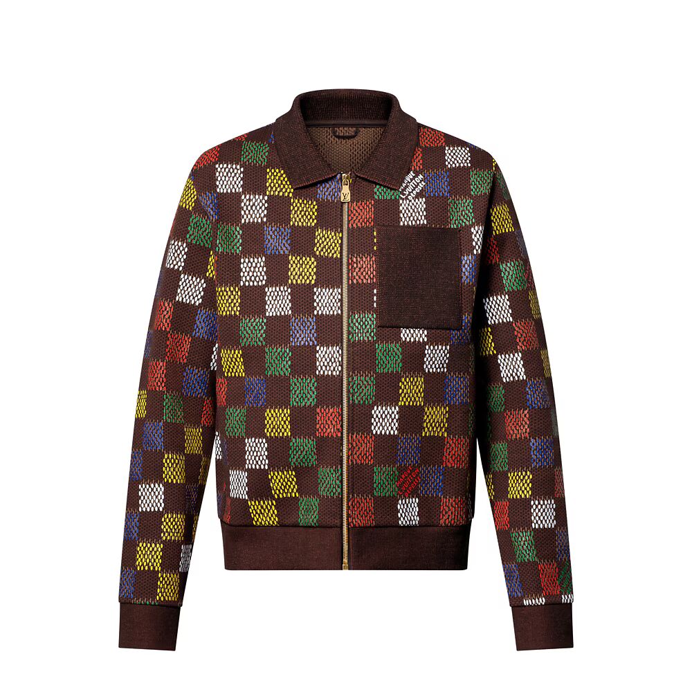 

Жаккардовый блузон Damier из хлопкового джерси Louis Vuitton, мультиколор