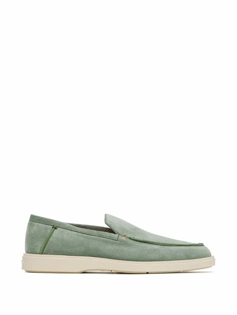 

Замшевые лоферы Santoni, зелёный