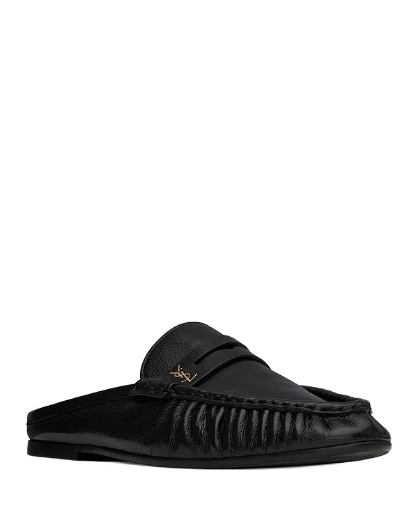 Женские мюли-лоферы Saint Laurent, черный