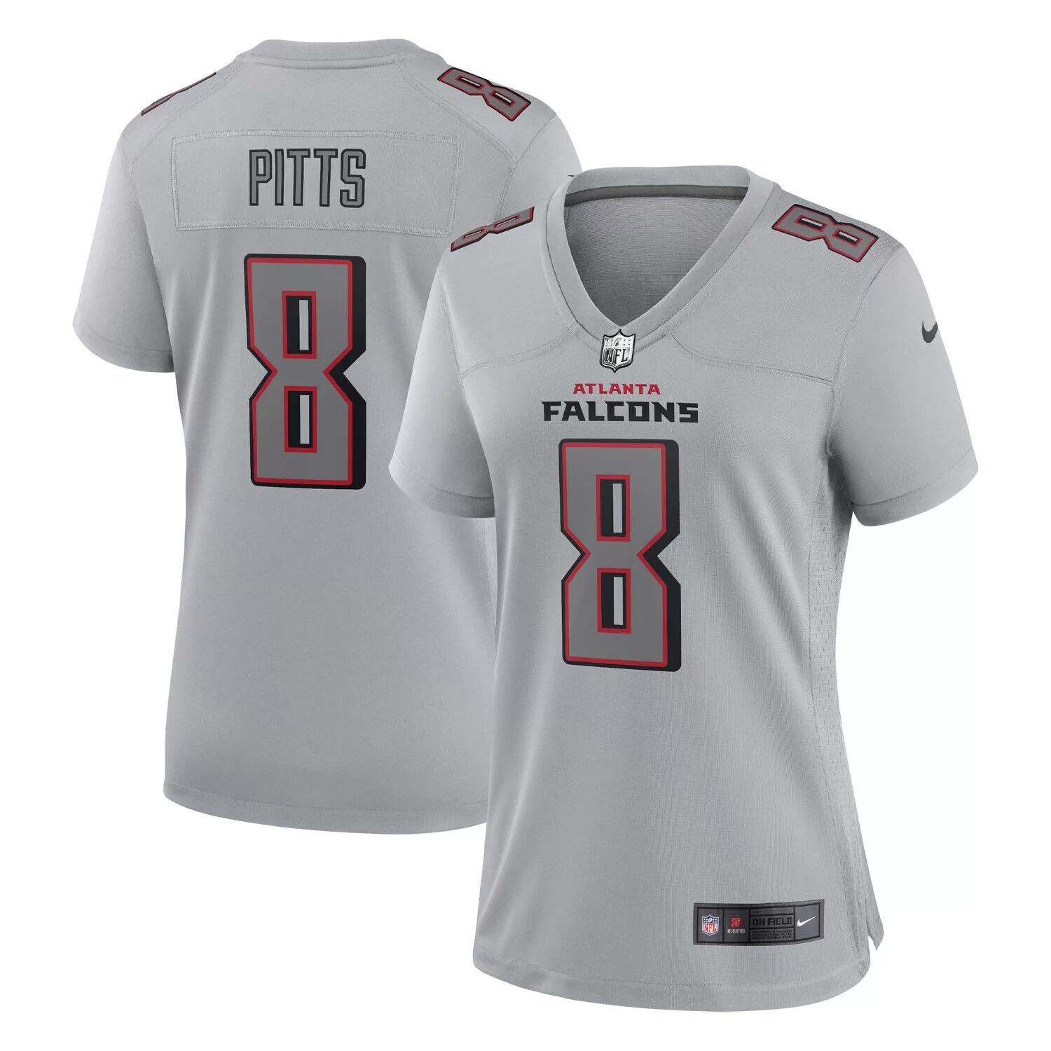 

Женское джерси Nike Kyle Pitts Grey Atlanta Falcons Atmosphere Fashion Game Джерси Nike