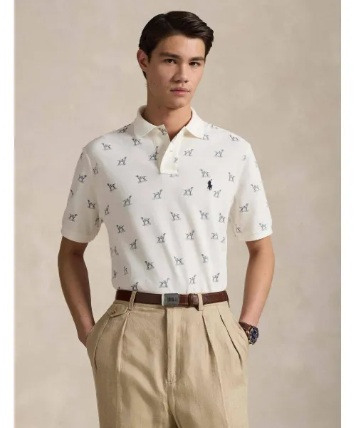 

Футболка поло Slim fit Polo Ralph Lauren, бежевый