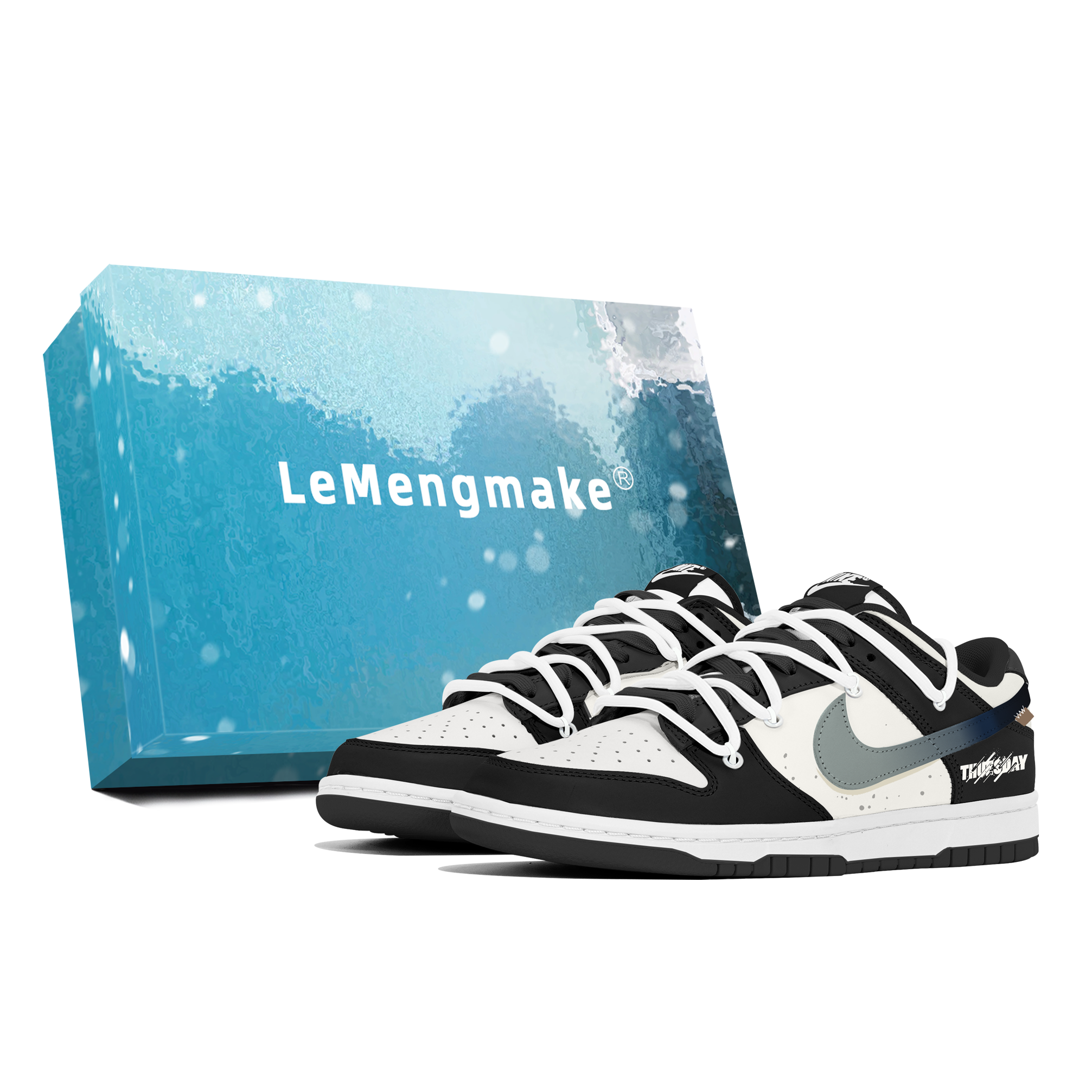 

Nike Кроссовки для скейтбординга Dunk Lemon Joy, износостойкие, низкие, мужские, черные