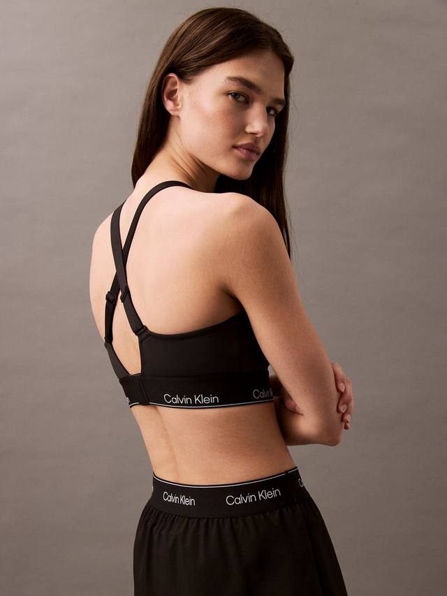 CK Sport дышащий спортивный бюстгальтер Quick-Dry для высокой нагрузки Calvin Klein, Black — фото 2