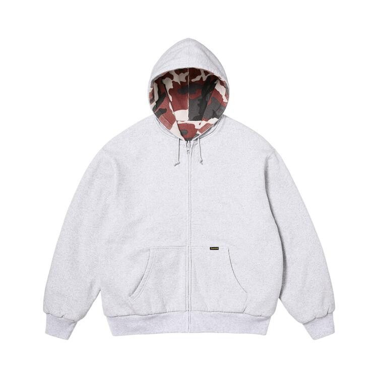

Толстовка Supreme Reversible Work Zip Up Hooded Sweatshirt 'Ash Grey'