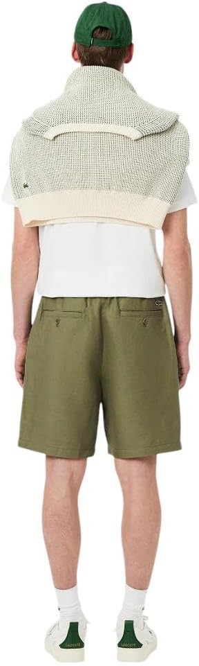 Lacoste мужские шорты Regular Fit из смесовой шерсти, Khaki — фото 3