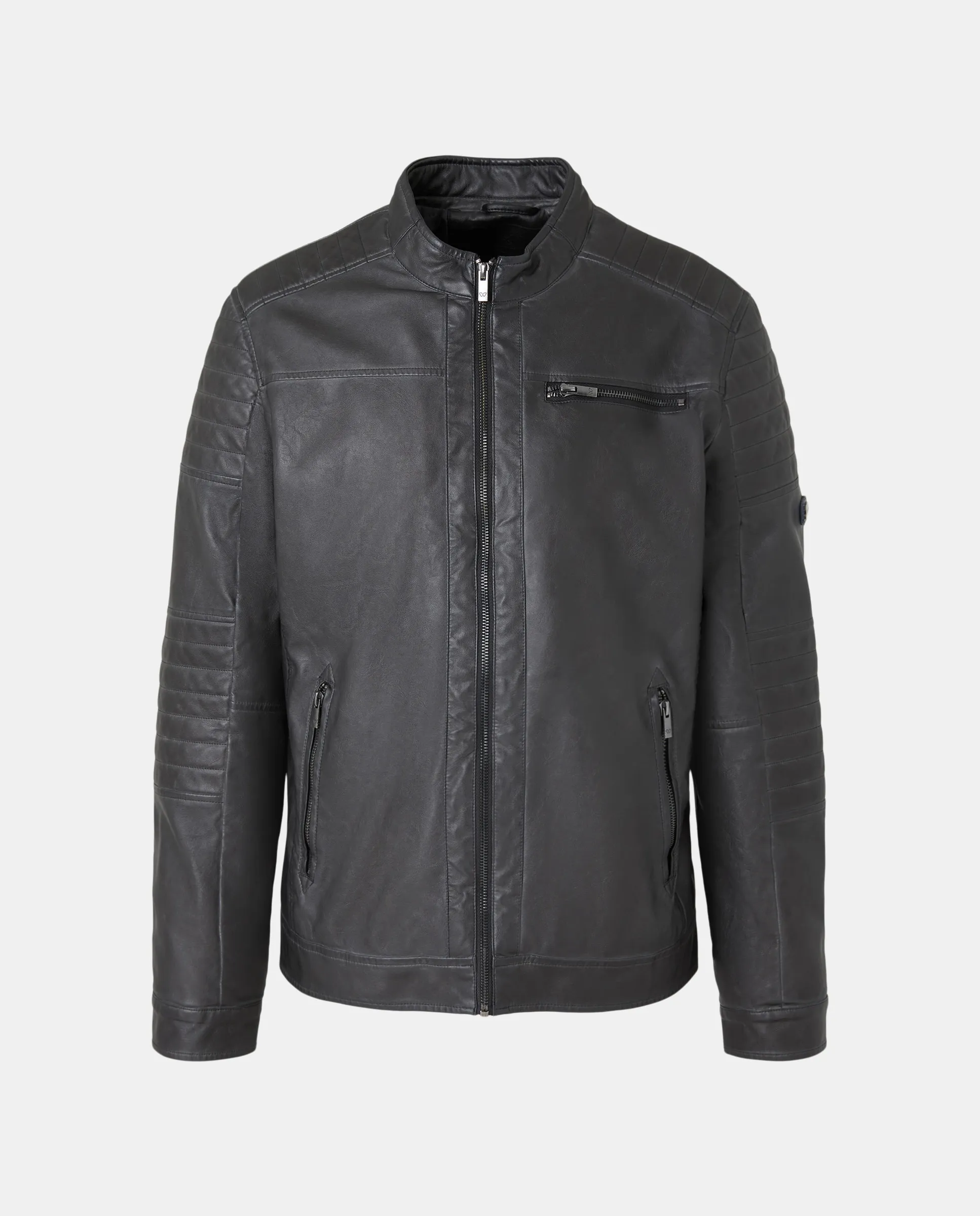 

Куртка мужская стеганая из искусственной кожи Easy Wear, серый