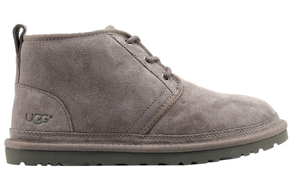 Зимние ботинки мужские Ugg на шнуровке, серый — фото 3