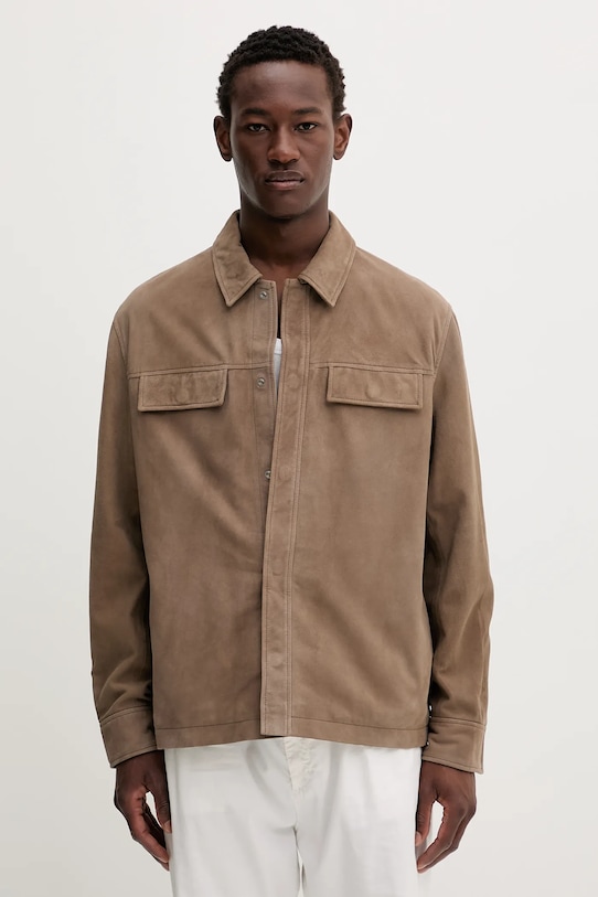 

Замшевая куртка Calvin Klein, бежевый