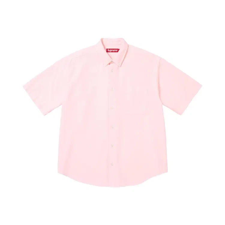 Рубашка свободного кроя с коротким рукавом Supreme Oxford, розовый