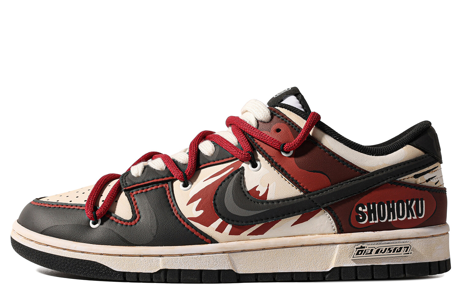 

Кроссовки Nike Dunk Skateboarding Shoes Women's Low-top Black/Red, черный