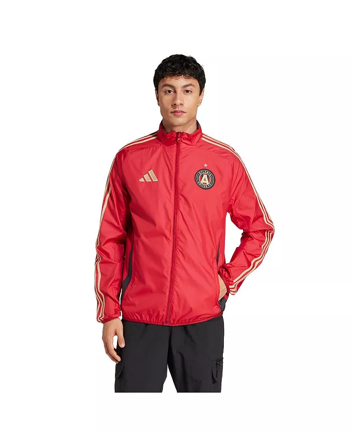 Мужская красная реверсивная куртка Atlanta United FC 2025 Anthem на молнии adidas — фото 3