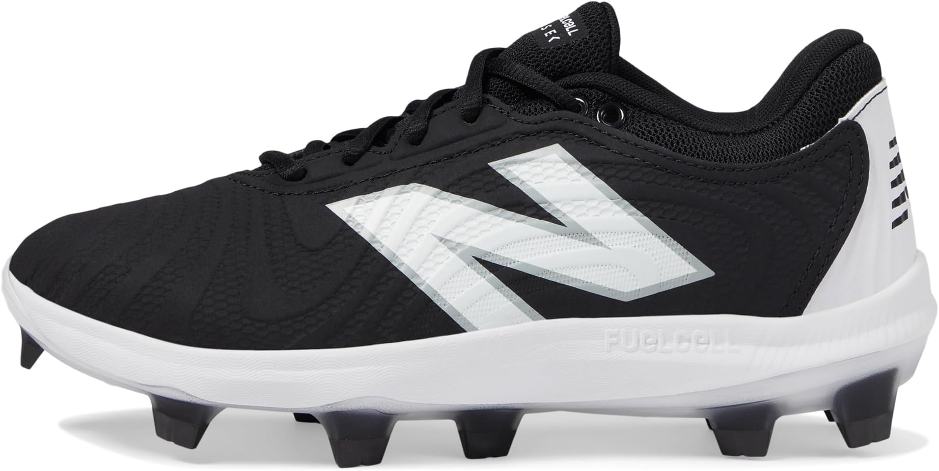 Кроссовки New Balance FuelCell FUSE v4 Molded Softball Cleats, Black/Optic White — фото 4