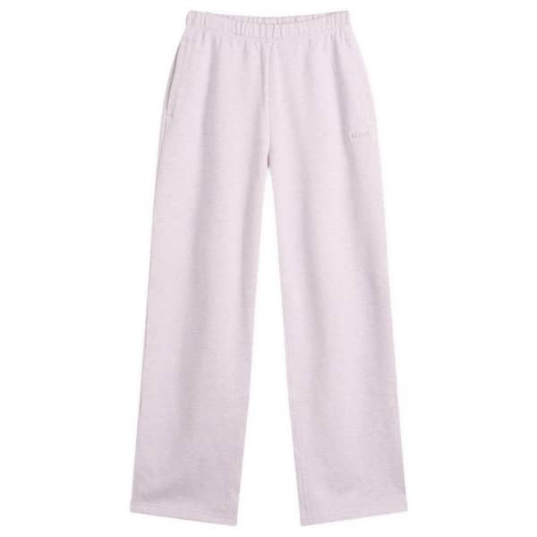 

Хлопковые флисовые прямые брюки Skims, purple heather