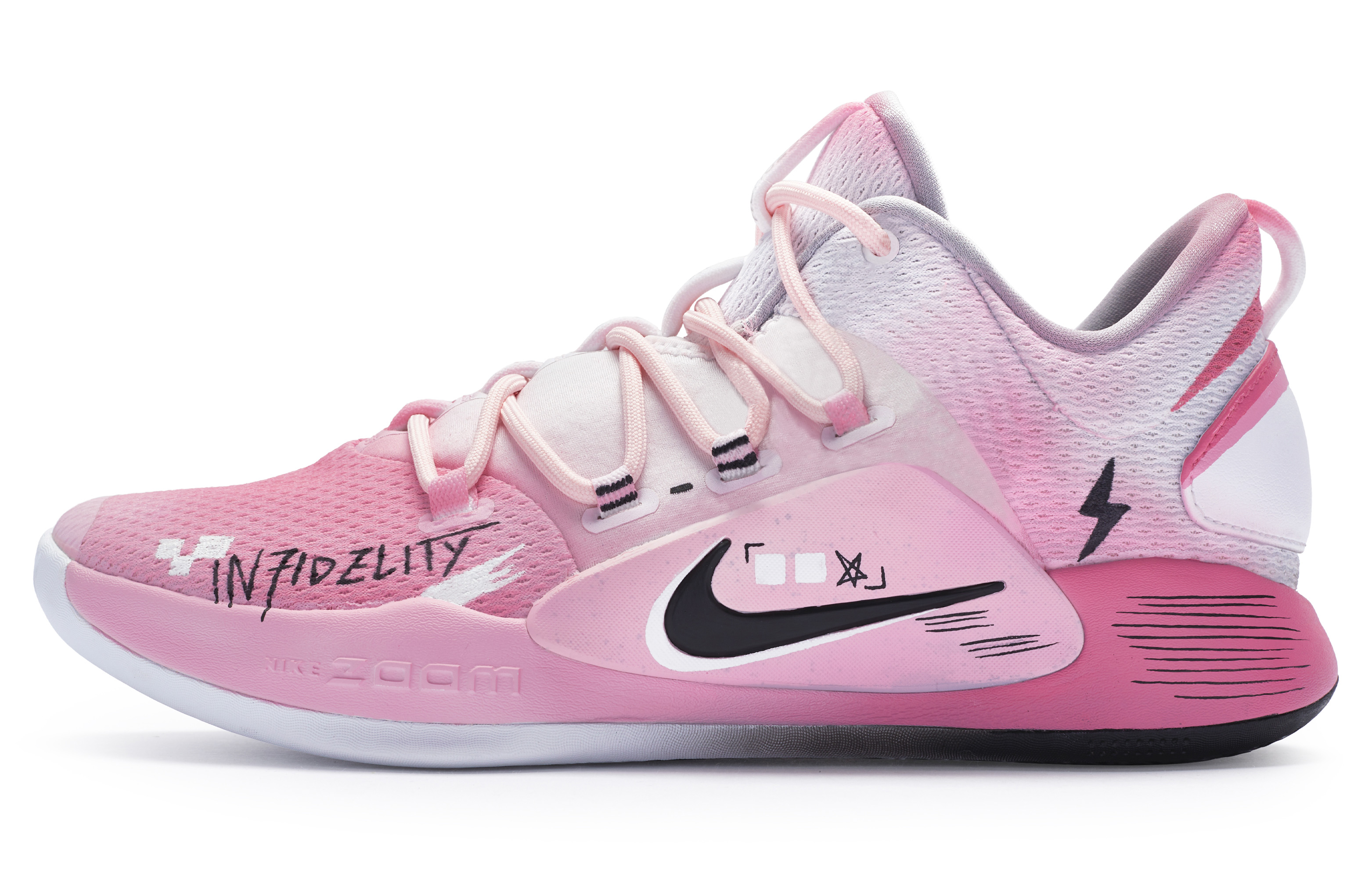 

Nike Hyperdunk 10 Амортизирующие противоскользящие и износостойкие низкие баскетбольные кроссовки мужские розовые