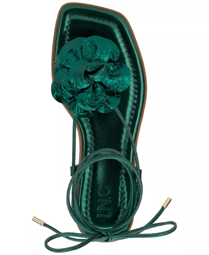 Женские балетки Gilma Flower на шнуровке I.N.C. International Concepts, зеленый — фото 4
