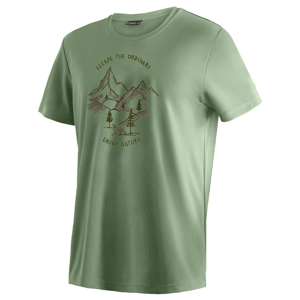 

Футболка с коротким рукавом Maier Sports Dieter Print, зеленый