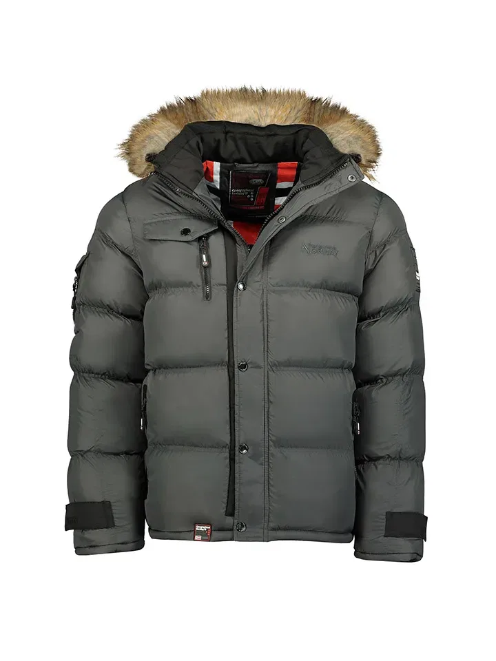 Парка детская с капюшоном Geographical Norway, серый