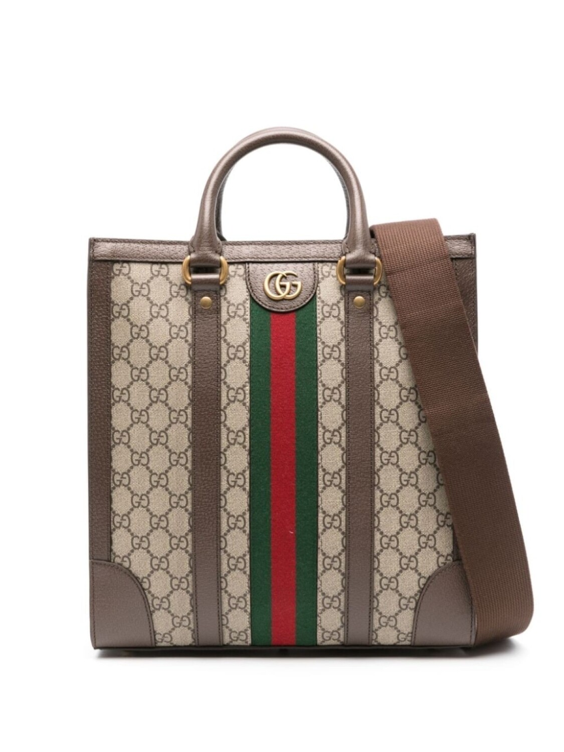 

Сумка-тоут Ophidia среднего размера Gucci, коричневый