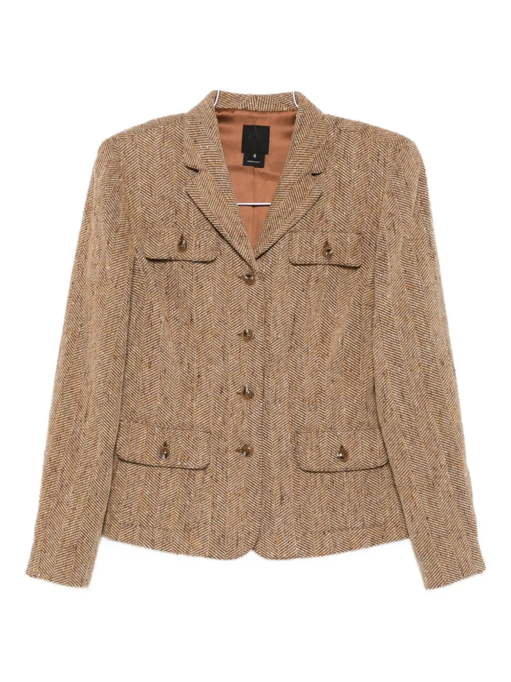 

Куртка с узором шеврон Anna Sui, коричневый