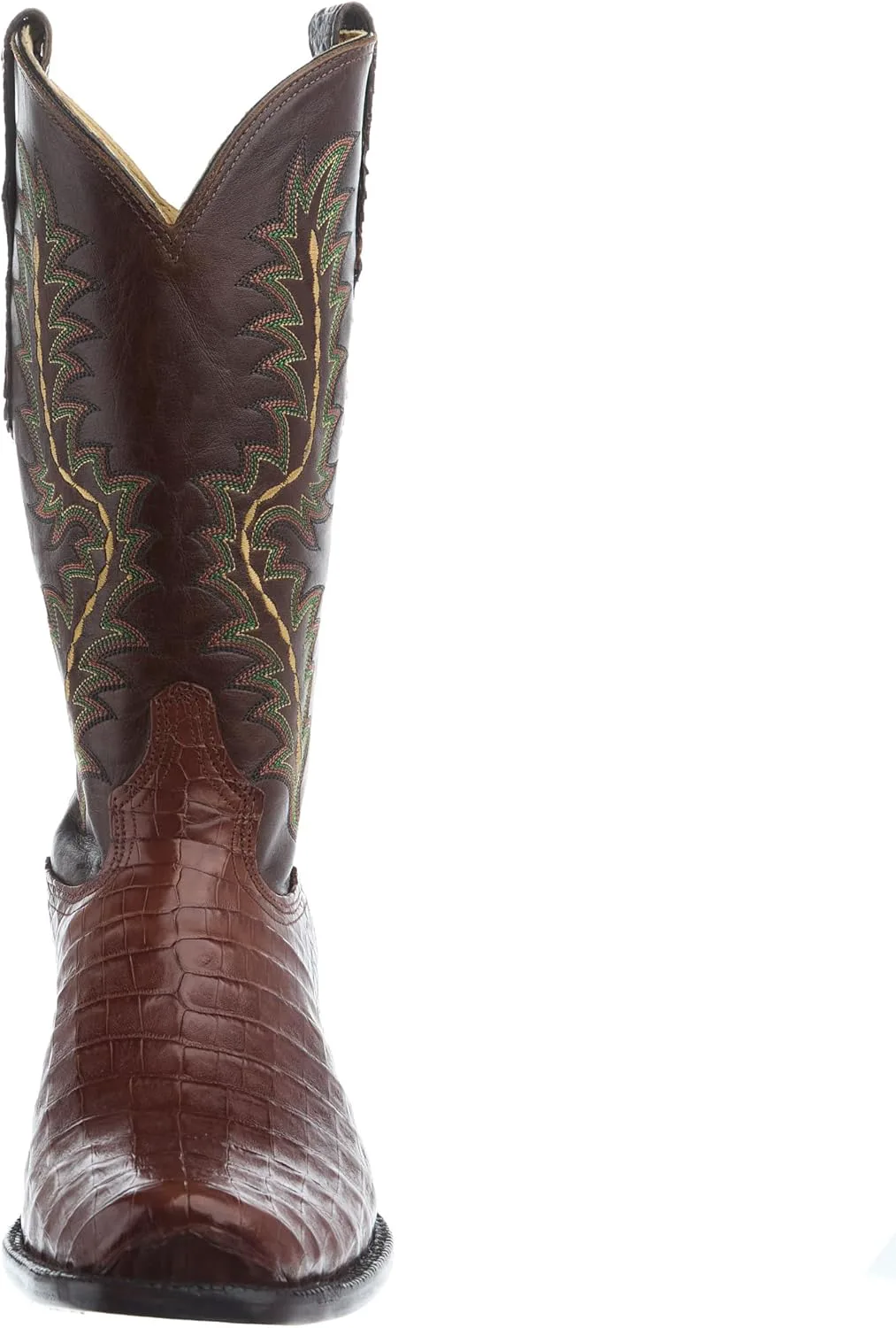 Мужские вестерн-бутсы Tony Lama Chasi Exotic Caiman с широким квадратным носком - Sp1012, коричневый — фото 3