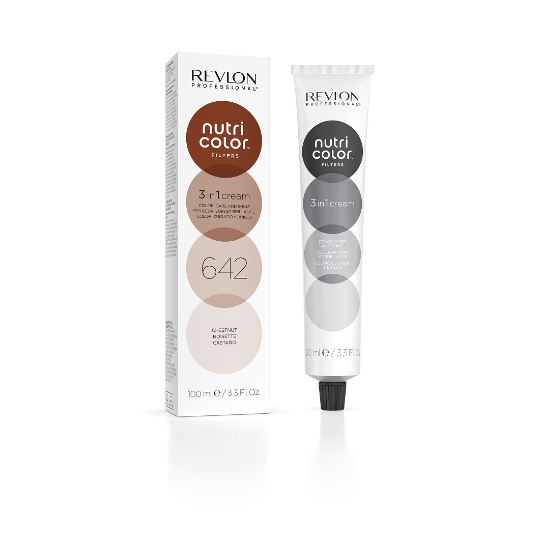 

Бальзам для волос nutri color 3 in 1 cream nr. 642 Revlon Professional, 642 - chestnut, объем 100 мл