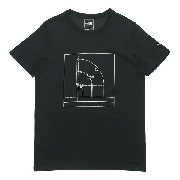 

Футболка men's ss20 geometry pattern logo quick dry short sleeve black The North Face, черный